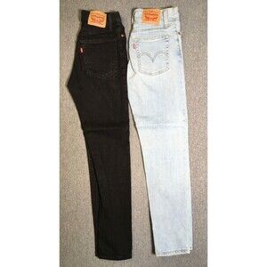Two Levis Jeans Womens 25 Stretch Wedgie Red Tab Grunge Skinny Leg Button Fly